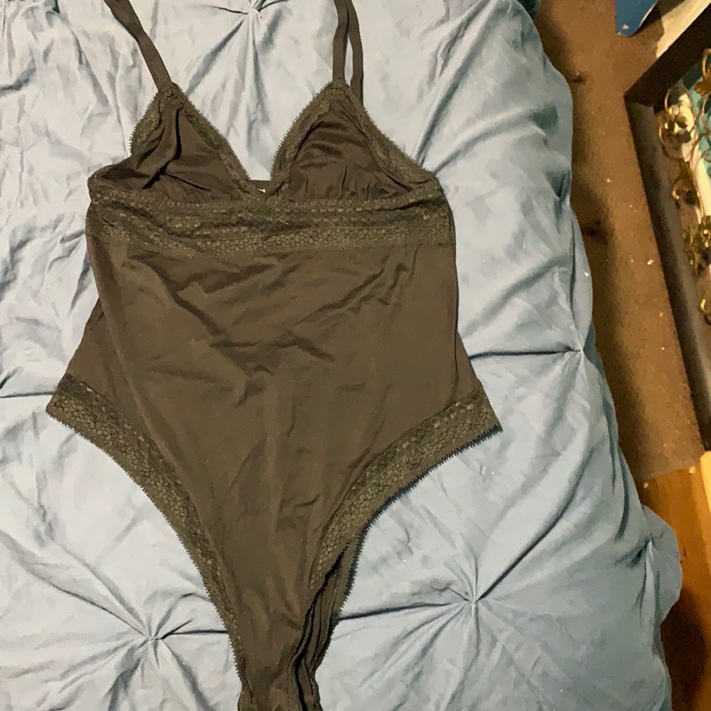 Victoria secret black lace body suit